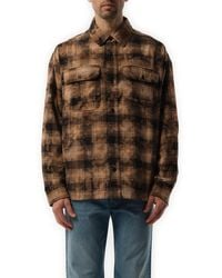 Palm Angels - Long Sleeve Curved Logo Check Shirt, 100% Cotton - Lyst