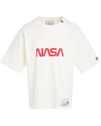 Maison Mihara Yasuhiro - Nasa Printed T-Shirt, Round Neck, Short Sleeves, , 100% Cotton - Lyst