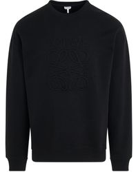 Loewe - Anagram Logo Embossed Sweatshirt, Long Sleeves, , 100% Cotton, Size: Medium - Lyst