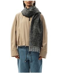 Loewe - Anagram Wool Cashmere Scarf, 100% Wool - Lyst