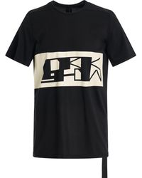 Rick Owens - 'Drk Logo Level T-Shirt, Round Neck, Short Sleeves, /Pearl, 100% Cotton, Size: Small - Lyst