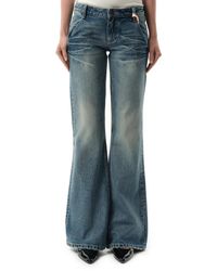 Fax Copy Express - Low-Rise Slim Fit Flared Jeans, 100% Cotton, Size: Large - Lyst
