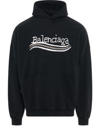 Balenciaga - Hand Drawn Political Campaign Oversized Hoodie, Long Sleeves, /, 100% Cotton - Lyst