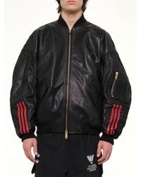 Willy Chavarria - Adidas X Chavarria Leather Bomber Jacket - Lyst