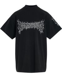 Balenciaga - Darkwave Vintage Logo T-Shirt, Round Neck, Short Sleeves, /, 100% Cotton - Lyst