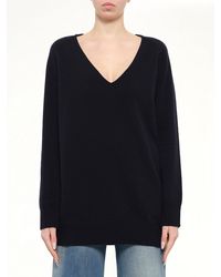 MM6 by Maison Margiela - V-Neck Wool Sweater - Lyst