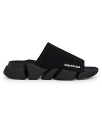Balenciaga - Speed 2.0 Recycled Knit Slide Sandals, , 100% Rubber - Lyst