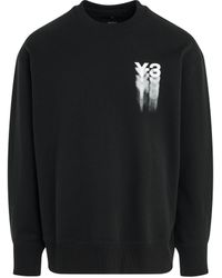 Y-3 - Blurry Logo Sweatshirt, Long Sleeves, , 100% Organic Cotton, Size: Medium - Lyst