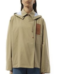 Loewe - Hooded Anagram Parka, 100% Cotton - Lyst