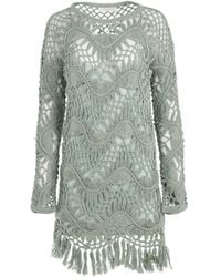Chloé - Robe Dress, Round Neck, 100% Cotton - Lyst