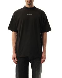 Balenciaga - Reflective Logo Medium Fit T-Shirt, Short Sleeves, Faded, 100% Cotton, Size: Large - Lyst