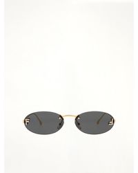 Fendi - Fe4075Us 5430A Metal Sunglasses - Lyst