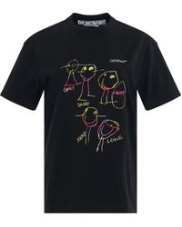 Off-White c/o Virgil Abloh - Kids Arrows Casual T-shirt In Black/multicolour - Lyst