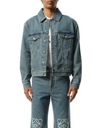 Loewe - Anagram Denim Jacket, Long Sleeves, 100% Cotton - Lyst