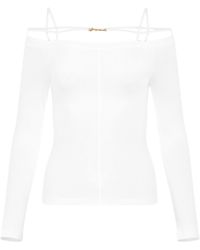 Jacquemus - Sierra Long Sleeve Lingerie T-Shirt, , 100% Cotton - Lyst