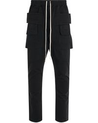 Rick Owens - ' Creatch Cargo Cropped Drawstring Pants, , 100% Cotton, Size: Small - Lyst