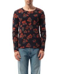 Lanvin - Leopard Jacq Raw Sweatshirter, Long Sleeves, Size: Small - Lyst