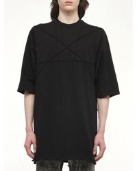 Rick Owens - Penta Jumbo Ss T-Shirt, Short Sleeves, 100% Cotton - Lyst