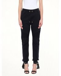 Balmain - Jersey Biker Pants - Lyst