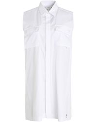 Sacai - Sleeveless Thomas Mason Cotton Poplin Dress, Off, 100% Cotton - Lyst
