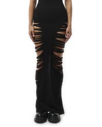 Rick Owens - Pillar Skirt, 100% New Wool, Size: Small - Lyst