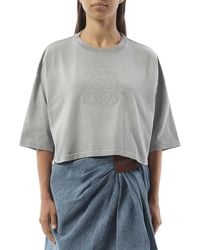 Loewe - Cropped Anagram T-Shirt, 100% Cotton - Lyst