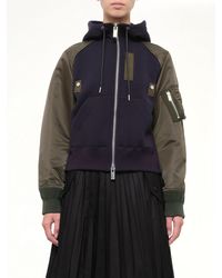 Sacai - Sponge Sweat Zip Hoodie - Lyst