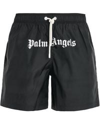Palm Angels - 'Classic Logo Swim Shorts, /, 100% Poleste, Size: Small - Lyst