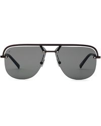 Hublot - Matte Aviator Sunglasses With Solid Smoke Lens - Lyst