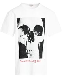Alexander McQueen - 'Skull Photo Print T-Shirt, Short Sleeves, /, 100% Cotton, Size: Small - Lyst