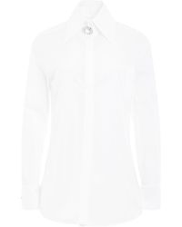 Balmain - Cotton Popeline Shirt, Long Sleeves, , 100% Cotton - Lyst