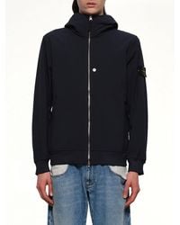 Stone Island - Q100004 Soft Shell Hooded Jacket - Lyst