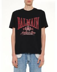 Balmain - College Flock T-Shirt - Lyst