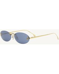 Fendi - Fe4075Us 5430V Metal Sunglasses - Lyst