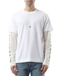 Givenchy - Multi Layer Jersey Long Sleeve T-Shirt, 100% Cotton, Size: Small - Lyst