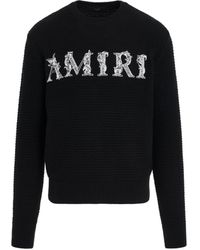 Amiri - Baroque Logo Sweatshirt, Long Sleeves, , 100% Cotton, Size: Large - Lyst