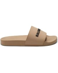 Balenciaga - 3D Logo Pool Slide Sandals, 100% Rubber - Lyst
