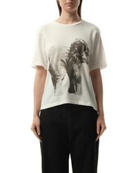 Fax Copy Express - Elephant Printed T-Shirt, Short Sleeves, 100% Cotton, Size: Small - Lyst