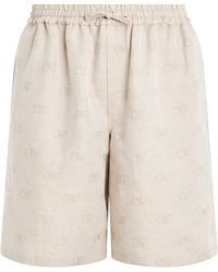 Off-White c/o Virgil Abloh - Off- Linen Short Pants, , 100% Cotton - Lyst