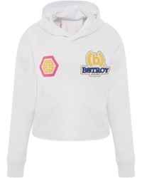 Givenchy - Bstroy Embroidered Patch Cropped Hoodie, Long Sleeves, , 100% Cotton, Size: Medium - Lyst