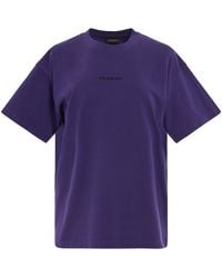 Balenciaga - New Back Logo Medium Fit T-Shirt, Short Sleeves, Deep/, 100% Cotton - Lyst