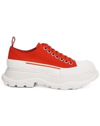 McQueen - Tread Slick Canvas & Leather Sneaker - Lyst