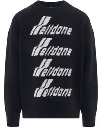 we11done - Logo Pile Knit Sweater, Long Sleeves, , 100% Polyester, Size: Medium - Lyst