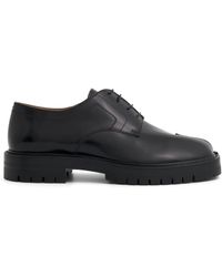 Maison Margiela - Tabi Lace-Ups Chunky Sole Shoes, , 100% Calf Leather - Lyst
