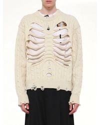 Doublet - Rib Cage Cable Knit Pullover - Lyst