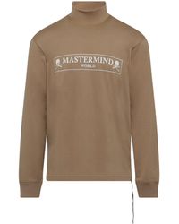 Mastermind Japan - Boxed Logo Hi Neck Long Sleeve T-Shirt, , 100% Cotton - Lyst
