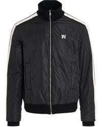 Palm Angels - 'Monogram Padded Track Jacket, Long Sleeves, /Off, 100% Polyamide, Size: Small - Lyst