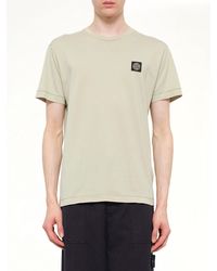 Stone Island - 2100027 Cotton Compass Patch T-Shirt - Lyst