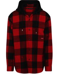 Mastermind Japan - Hooded Plaid Shirt, /Buffalo, 100% Cotton, Size: Medium - Lyst