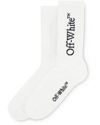 Off-White c/o Virgil Abloh - Off- Big Logo Mid Socks, /, 100% Cotton, Size: Large - Lyst